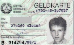Geldkarte der DDR Geldkarte der DDR